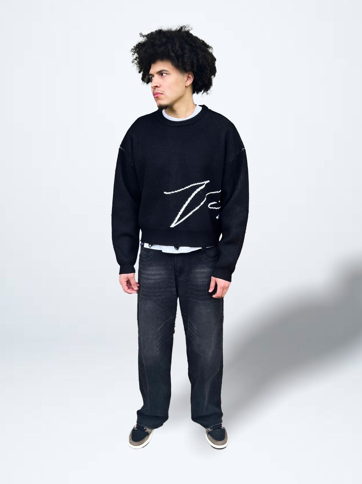 'Virtue Jacquard Knit Sweater'