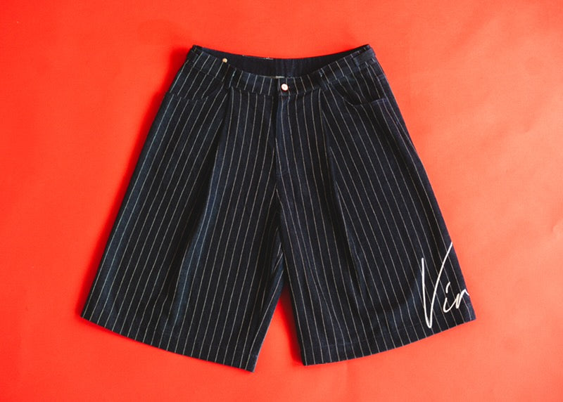 Pinstripe Denim.