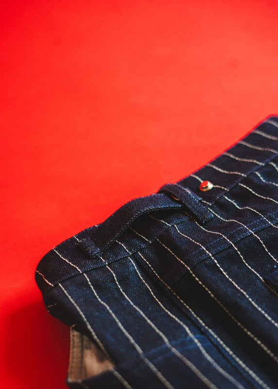 Pinstripe Denim.
